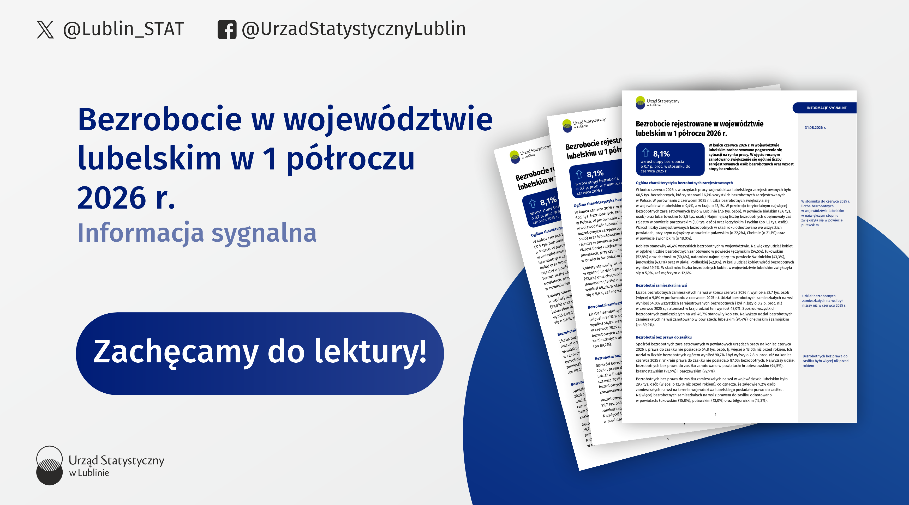 Bezrobocie rejestrowane w województwie lubelskim w 1 półroczu 2026 r.